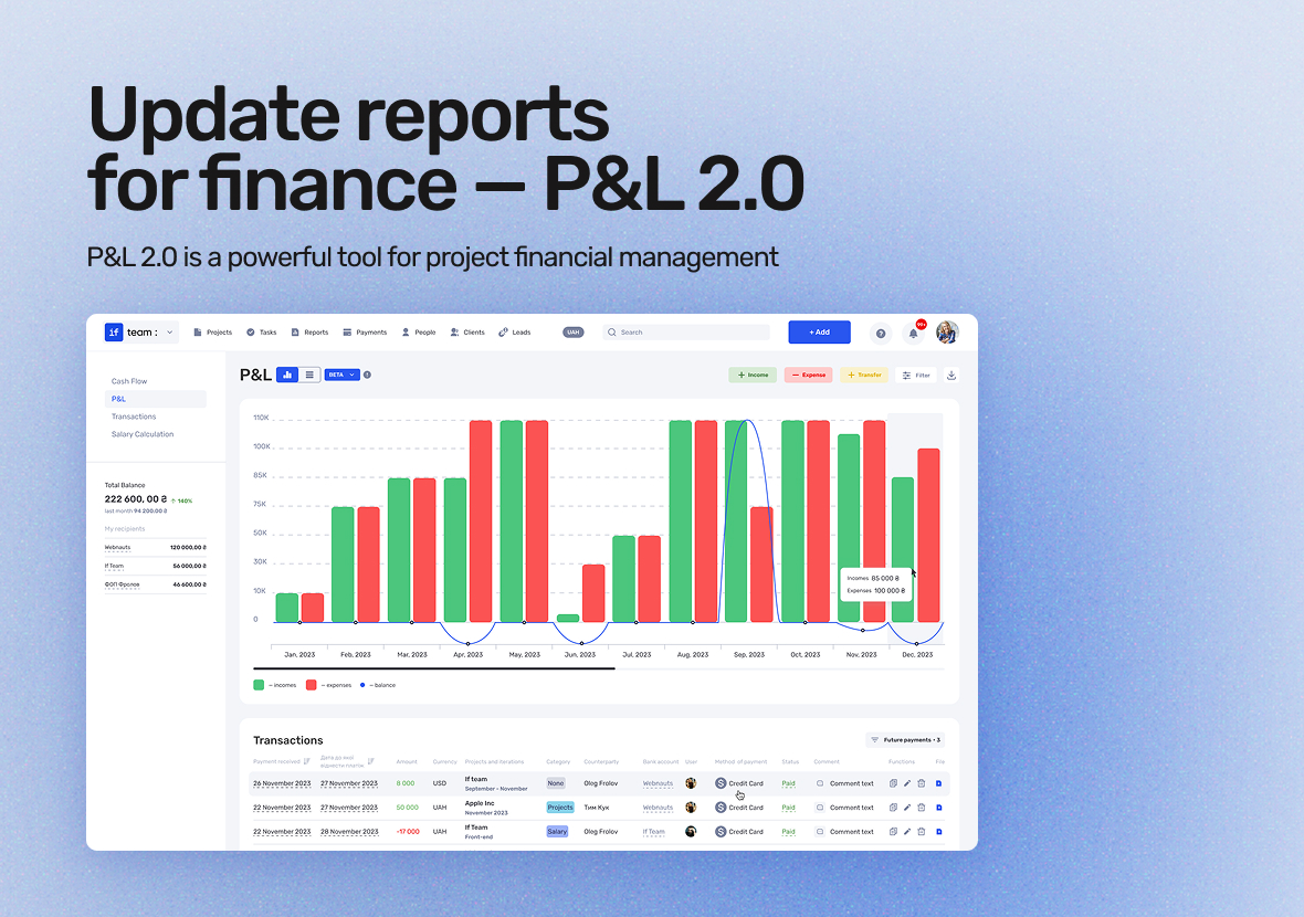 Your finances under control — meet P&L 2.0 - фото 3