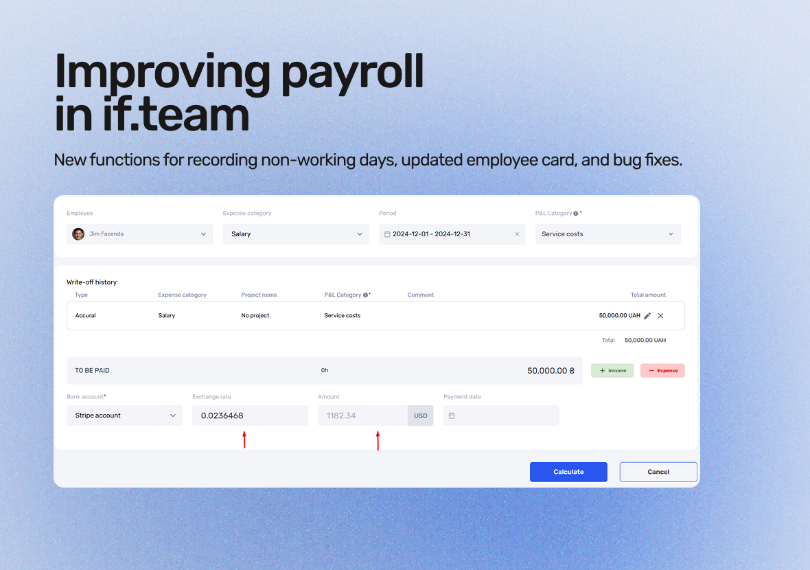 Improvements to the team member profile and new payroll features - фото 3