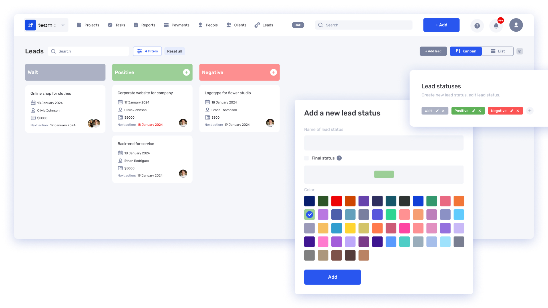 if.team — нова ERP-система для дизайн-агенції Obriy Design Büro - фото 13