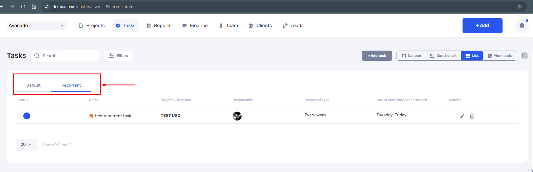 New Planning Features: Recurring Tasks in if.team - фото 5