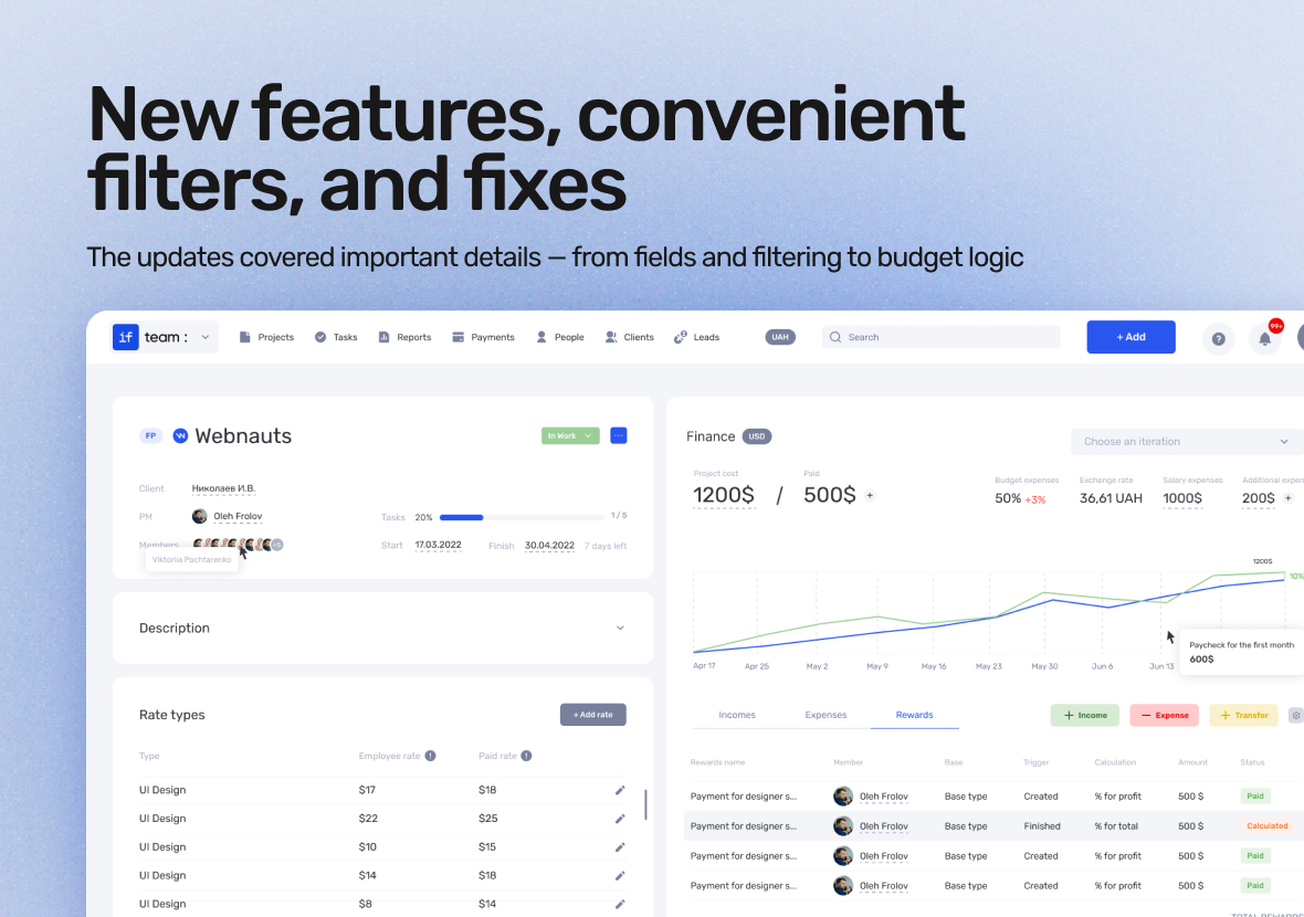 New Features, Handy Filters & Fixes: June Update for if.team - фото 3