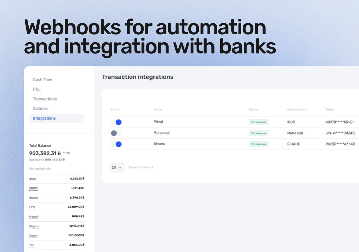 Less manual work: bank integrations, Binance, and 25+ webhooks - фото 3