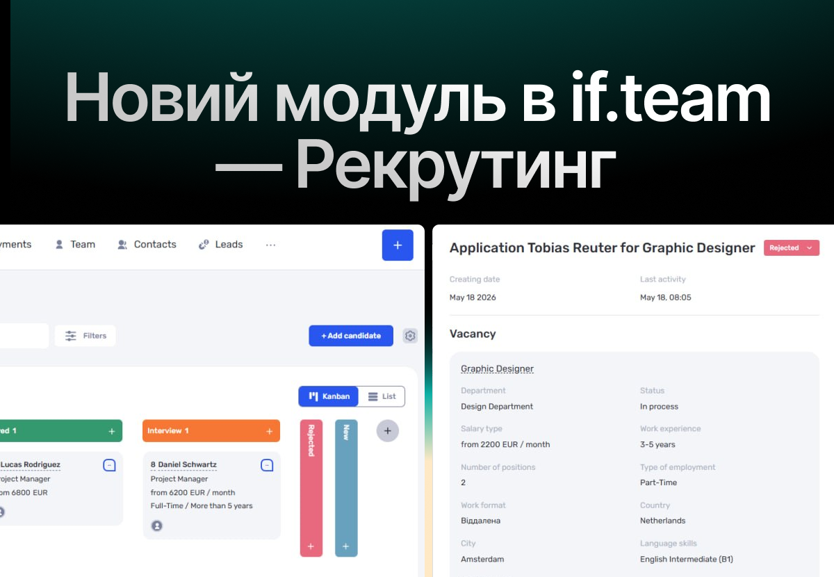 if.team розширює можливості: рекрутинг і гнучкі ролі доступу